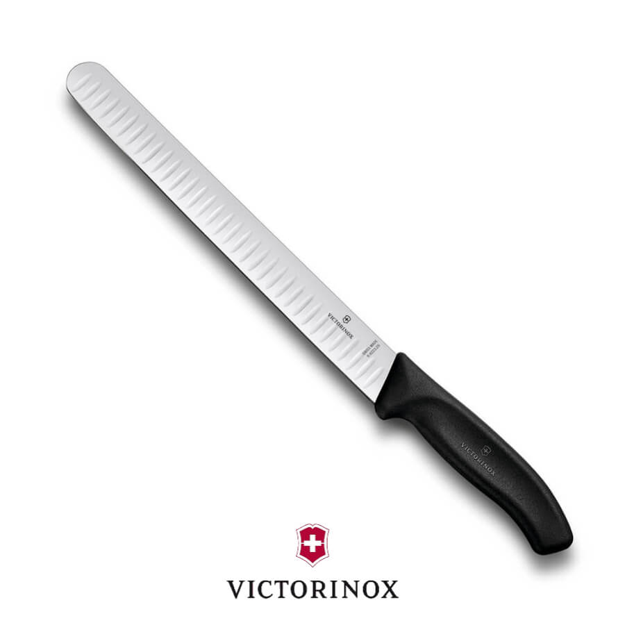 Victorinox Sharpening Steel, Dark Wood Handle, 14 Inch Round Fine