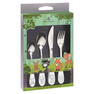 Wilkie Brothers Kids Cutlery 4 Pc Set Woodland
