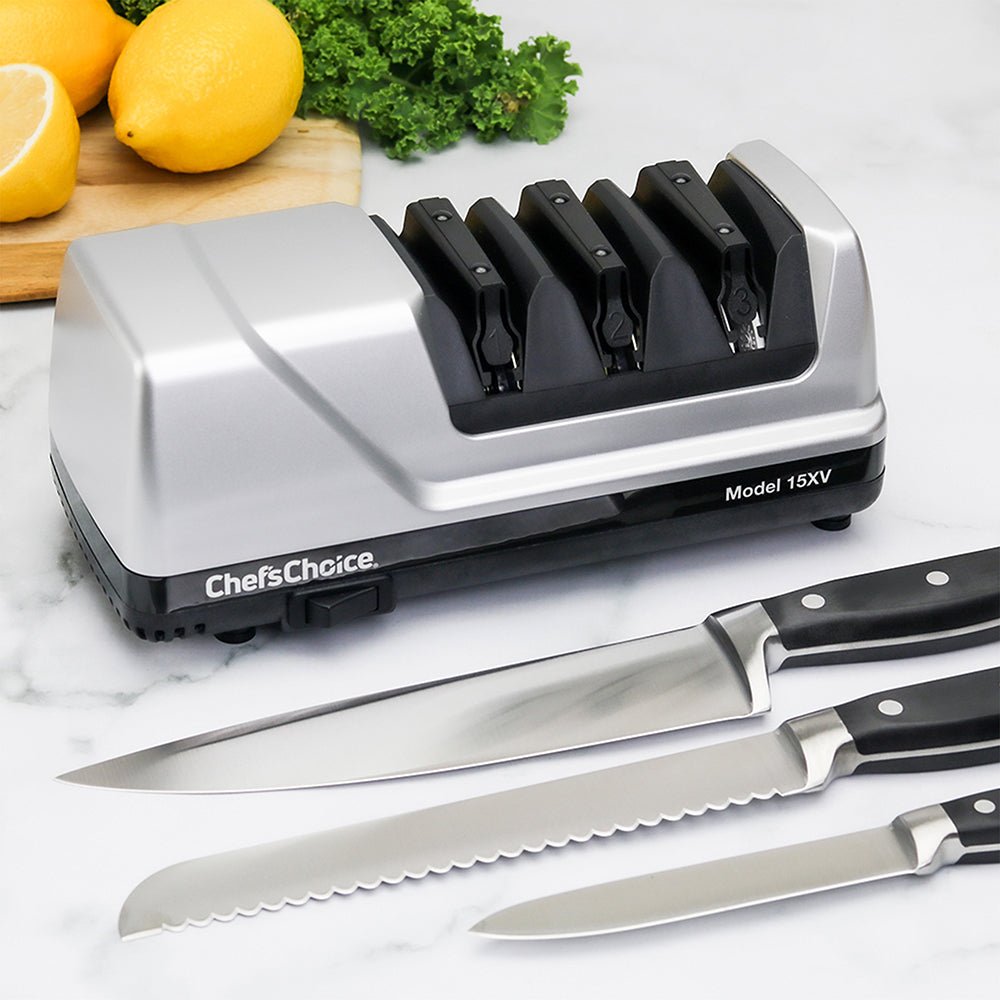 Chefs Choice 15XV Knife Sharpener 3 Stage 15 Deg Platinum