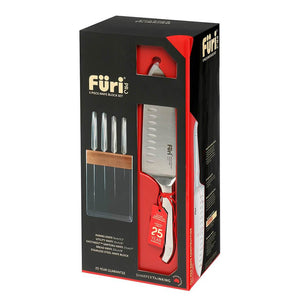 Furi Pro Teak Knife Block 5 Pc Set - House of Knives
