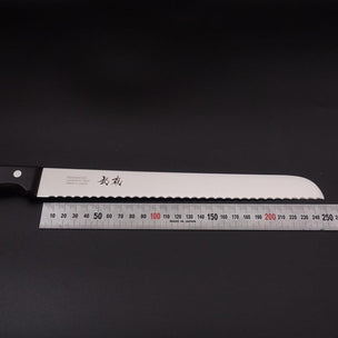 Musashi Molybdenum Polished Sakura Wood Bread Knife 25cm