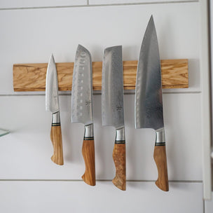 Ryda Knives Olive Wood Magnetic Knife Rack 40cm (empty)