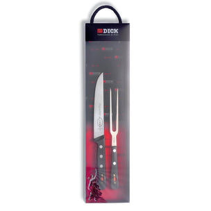 F Dick Superior Stamped Carving Knife 2 Pc Gift Set