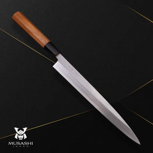 Musashi White Steel #2 Ichii Buffalo Single Bevel Yanagiba Knife 24cm