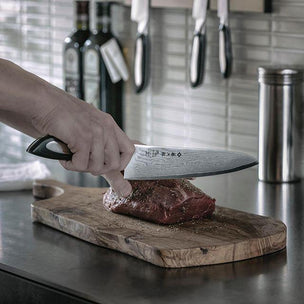 Crude Premium Heavy Duty Cleaver Meat Chopping Knife, 9 Inch