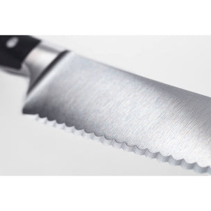 Wusthof Classic Ikon Black Double Serrated Bread Knife 23cm
