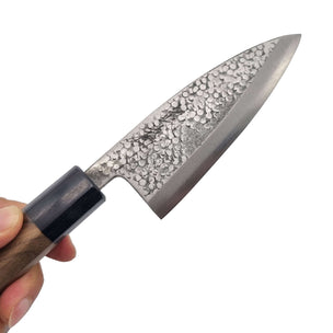 Musashi Silver Steel #3 Walnut Handle Deba Knife 12cm