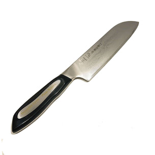 Tojiro Pro Flash 63 Layer Damascus Steel Santoku Knife 18cm - House of Knives